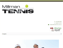 Tablet Screenshot of millmantennis.com.au